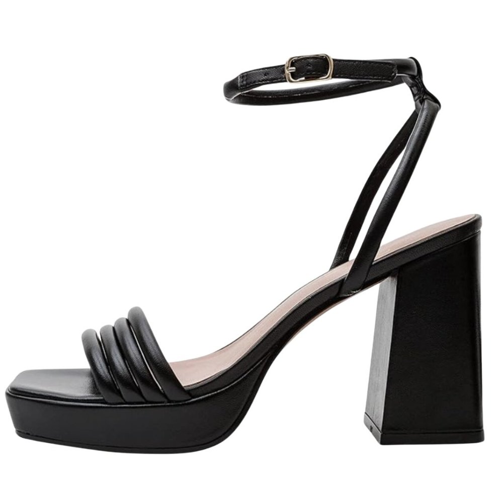 Linea Paolo Block Heel Nappa Platform Halo Strap, Size 10, NWT - Picture 2 of 6